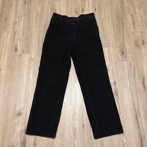LL Bean Black Corduroy Cotton Pants Size 6 Petite Outdoors Classic